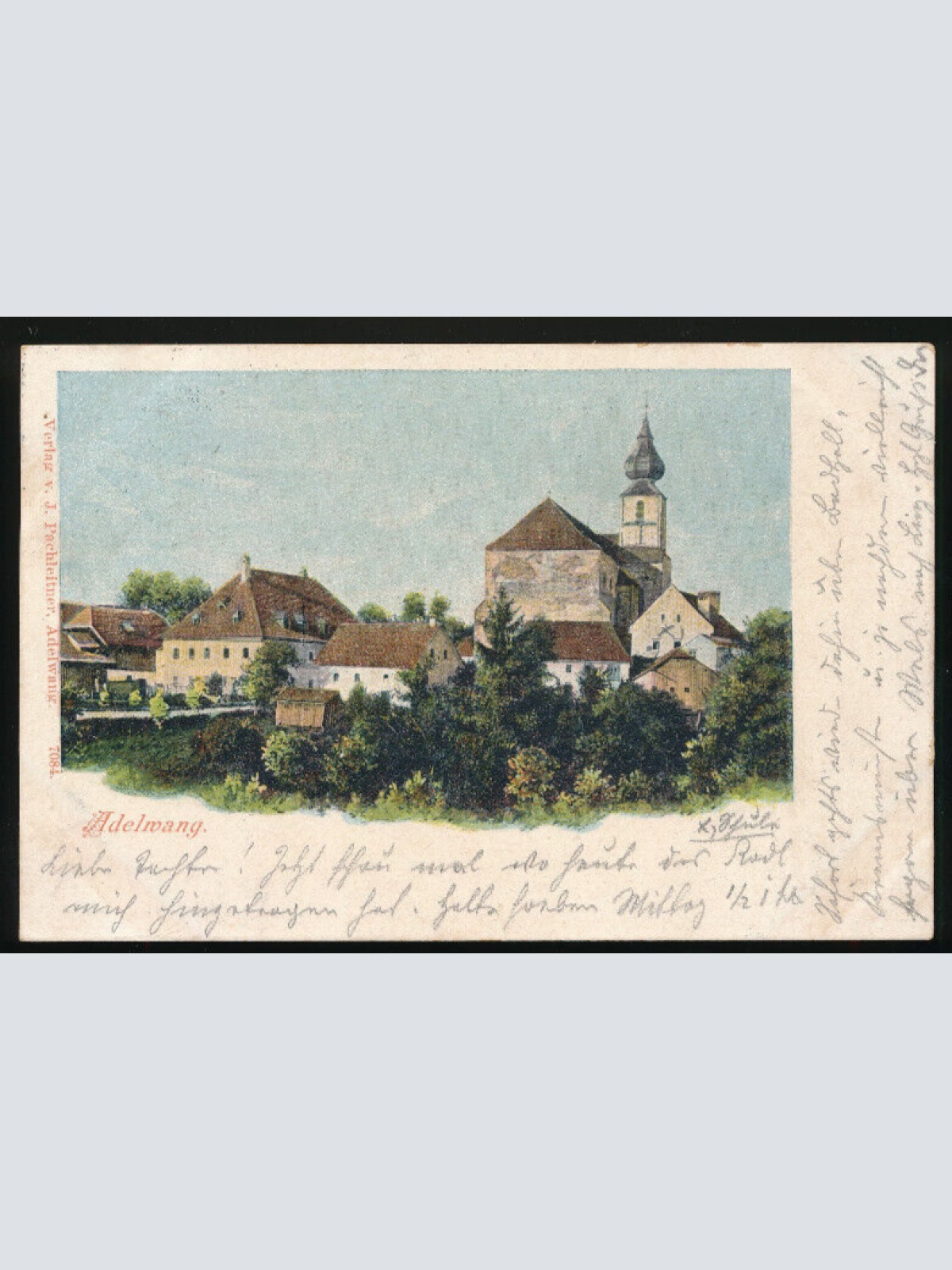 Litho-Karte aus Adelwang Oberösterreich (2372)