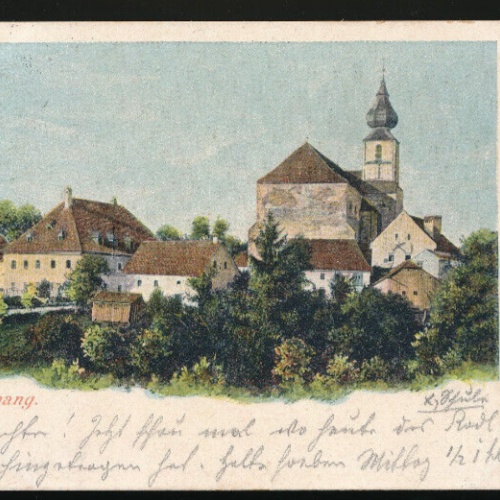 Litho-Karte aus Adelwang Oberösterreich (2372)