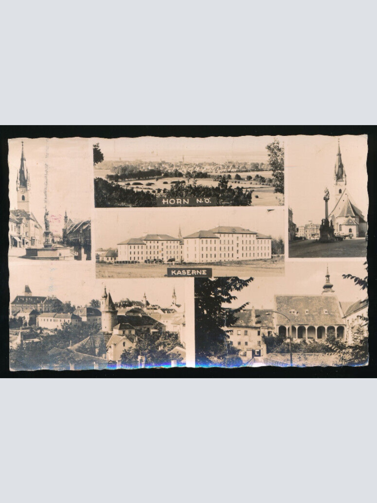 AK aus Horn mit Kaserne Niedrösterreich (2315)