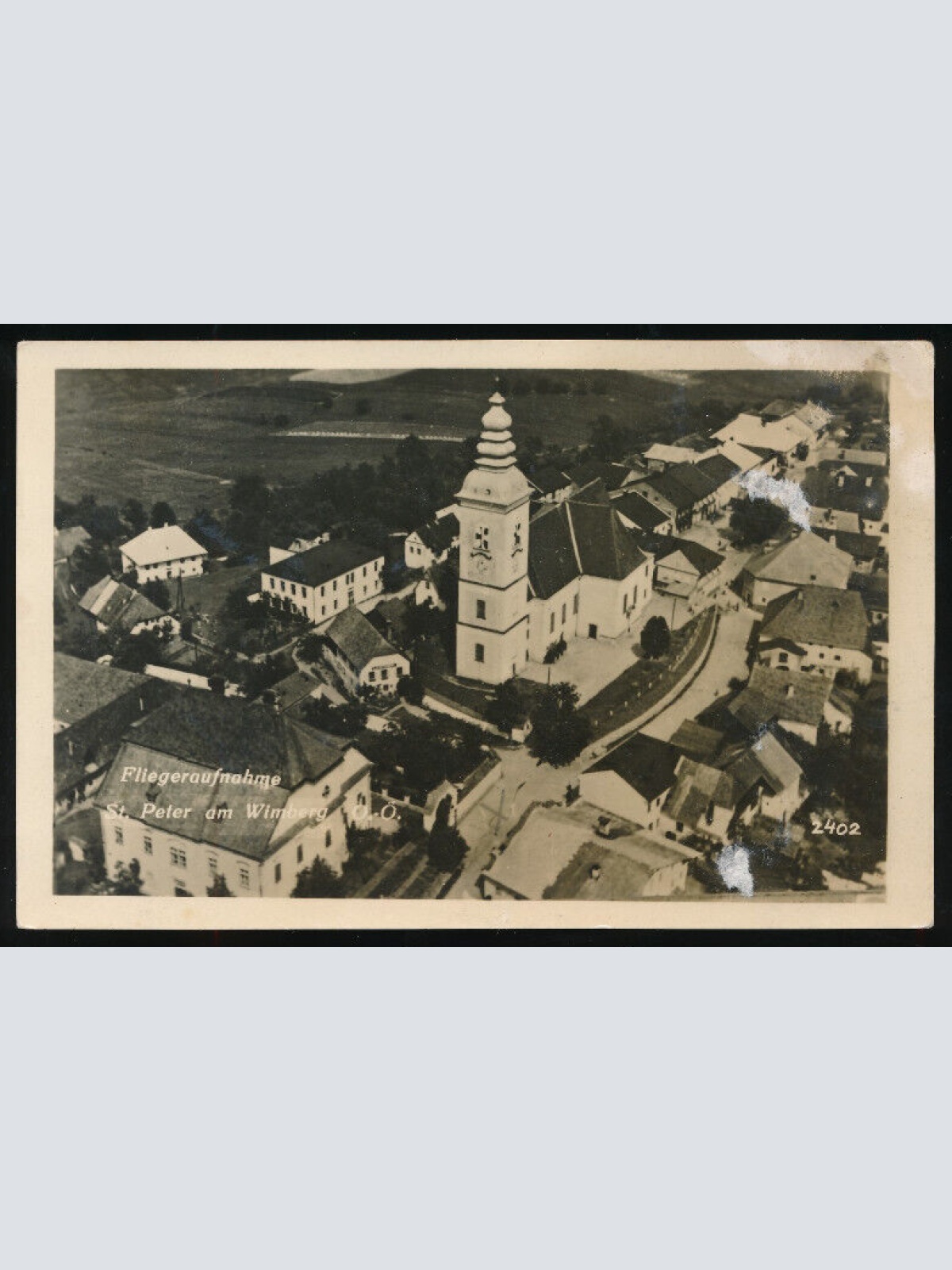 AK aus St.Peter am Wimberg Fliegeraufnahme Oberösterreich (1754)