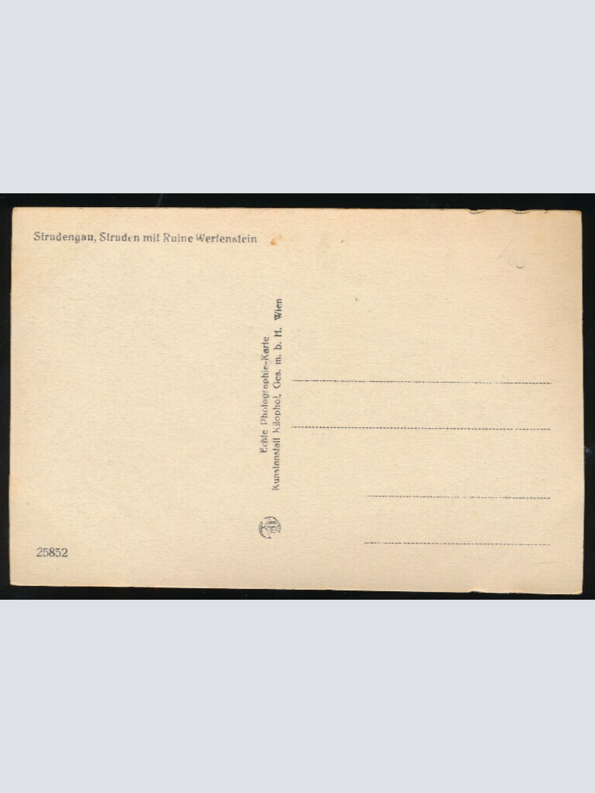 AK aus Strudengau mit Ruine Werfenstein Oberösterreich (1766)