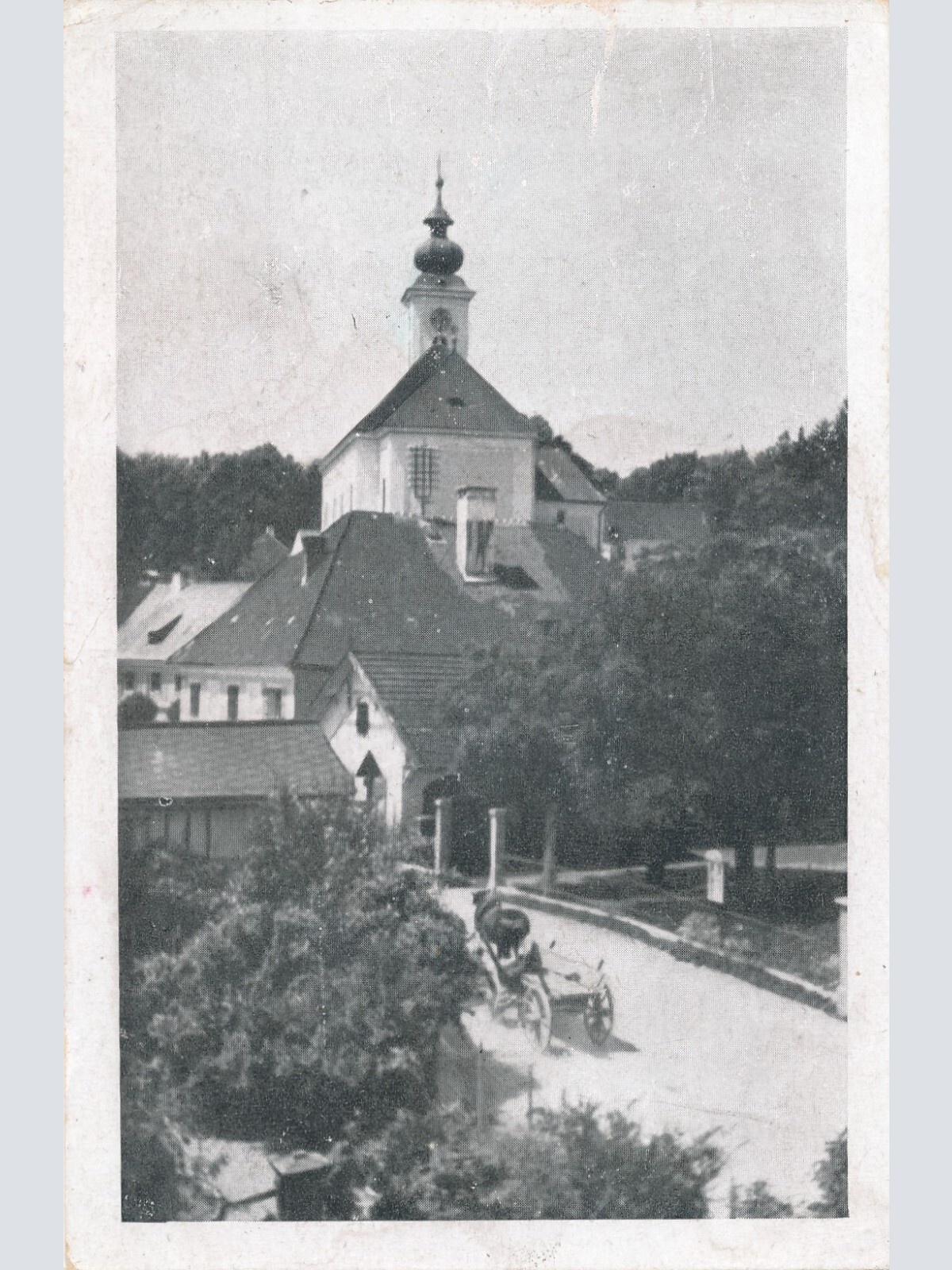 AK, Wimsbach, Bahnhofstraße, Oberösterreich (S108)