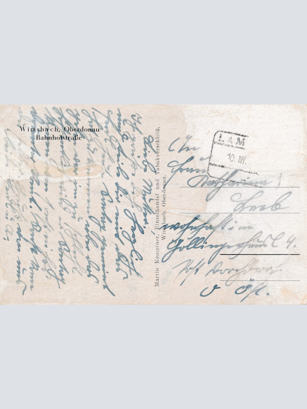 AK, Wimsbach, Bahnhofstraße, Oberösterreich (S108)