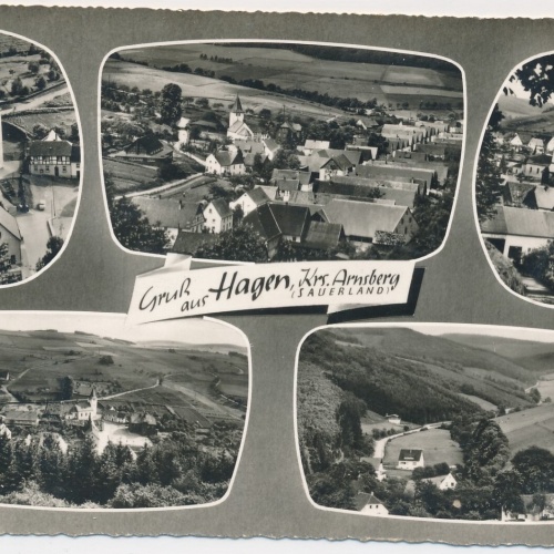 AK, Gruß aus Hagen, Krs. Arnsberg, Sauerland, Nordrhein-Westfalen (S88)