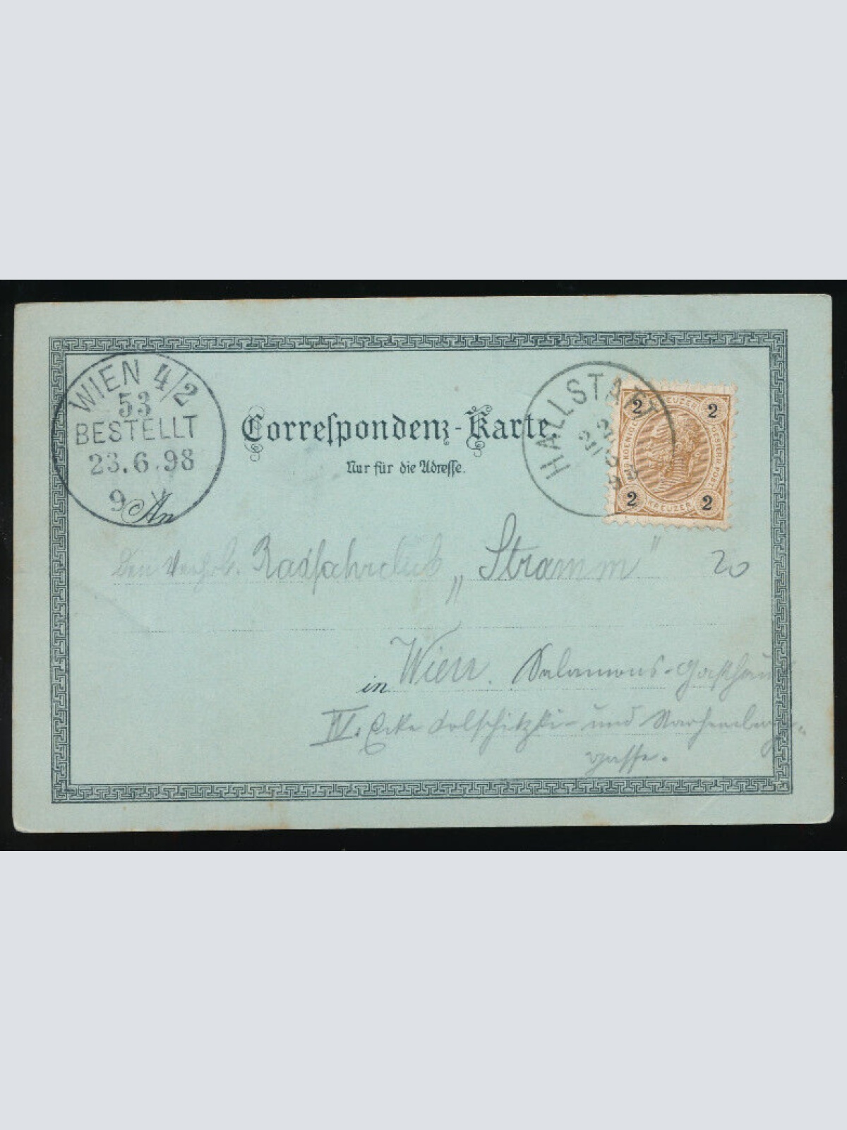 Mondschein - Karte gruss aus Hallstatt Oberösterreich (2287)