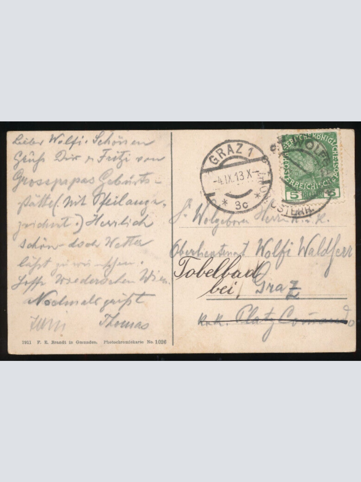 AK aus St.Wolfgang mit dem Schafberg Oberösterreich (1671)