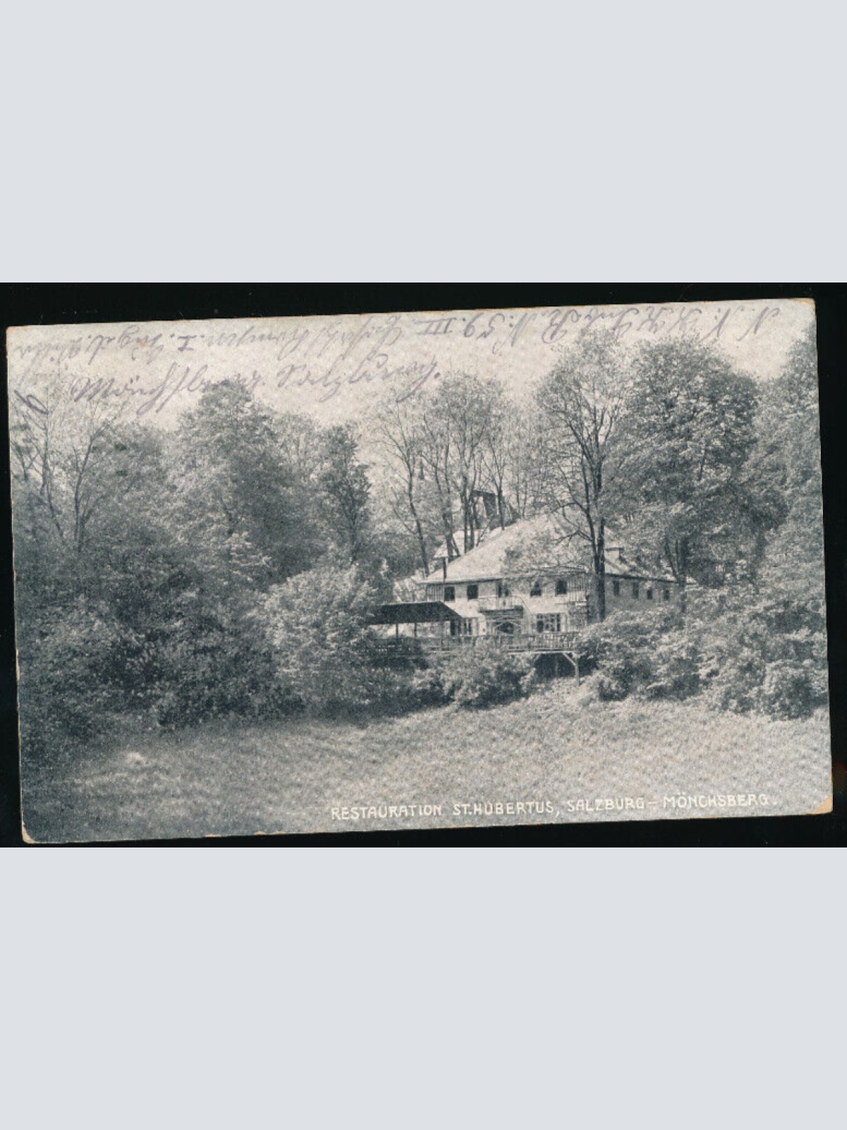 AK aus Mönchsberg Restauration St.Hubertus Salzburg (2290)