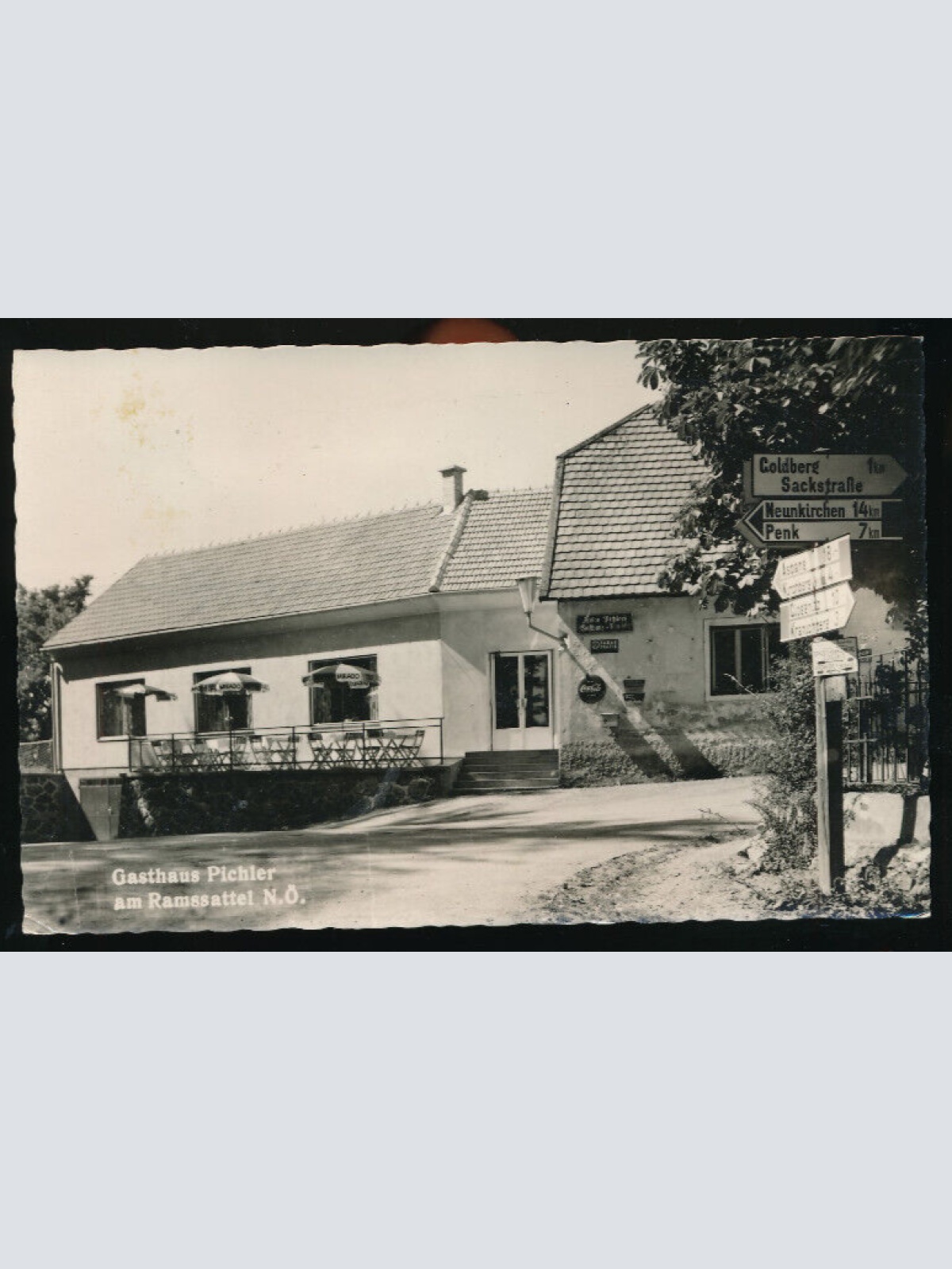 AK vom Gasthaus Pichler am Ramssattel Niederösterreich (1757)