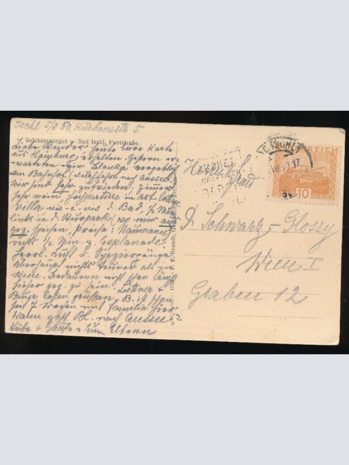 AK aus Bad Ischl Poststraße Oberösterreich (1644)