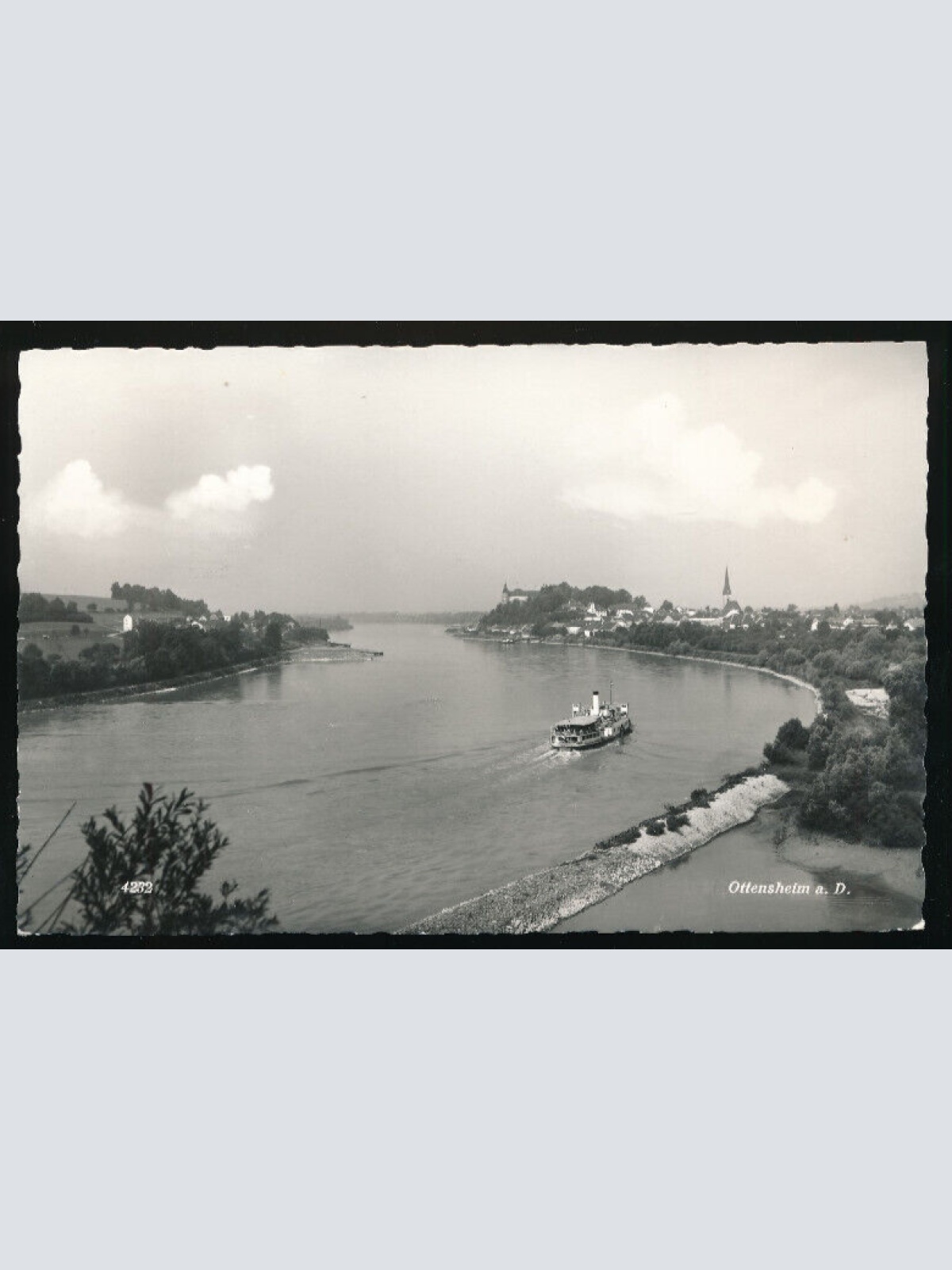 AK aus Ottensheim mit Dampfer Oberösterreich (2416)