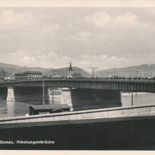 AK, Linz an der Donau, Nibelungenbrücke, Oberösterreich (S145)