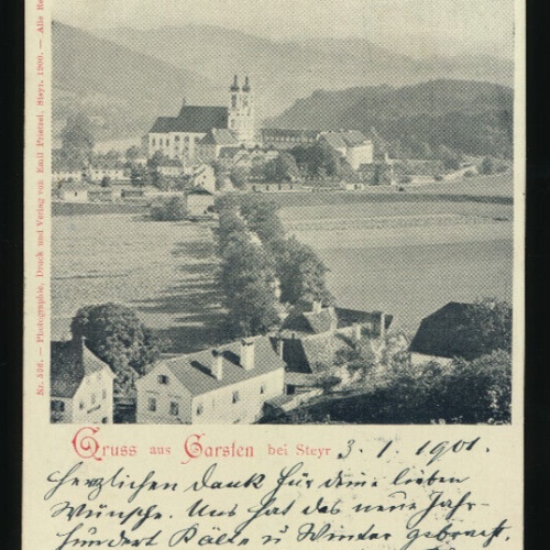 AK gruss aus Garsten bei Steyr Oberösterreich (2170)