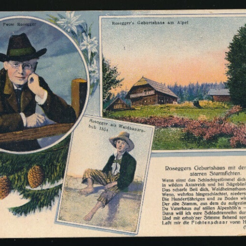 AK aus Krieglach Roseggers Geburtshaus am Alpel Steiermark (2778)