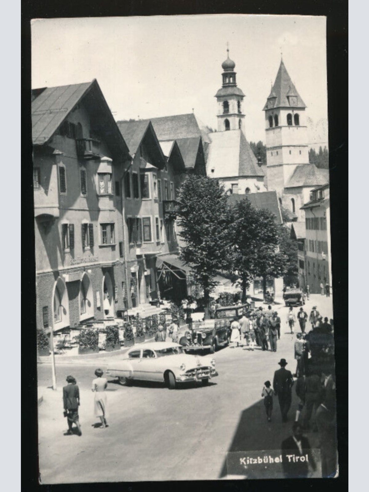 AK aus Kitzbühel mit Oldtimer Alten Autos Tirol (2234)