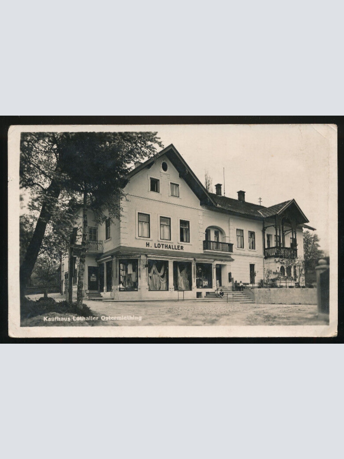 AK aus Ostermiething mit Kaufhaus Lothaller Oberösterreich (2260)