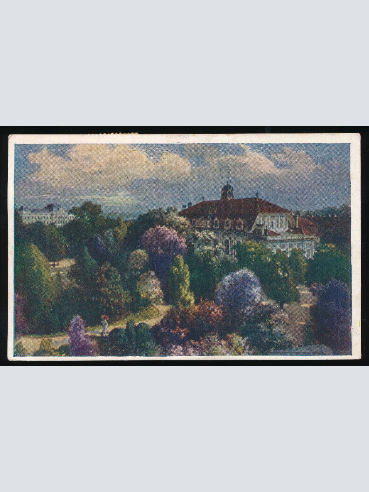 Kunst-Karte aus Linz an der Donau Volksgarten Oberösterreich (2125)