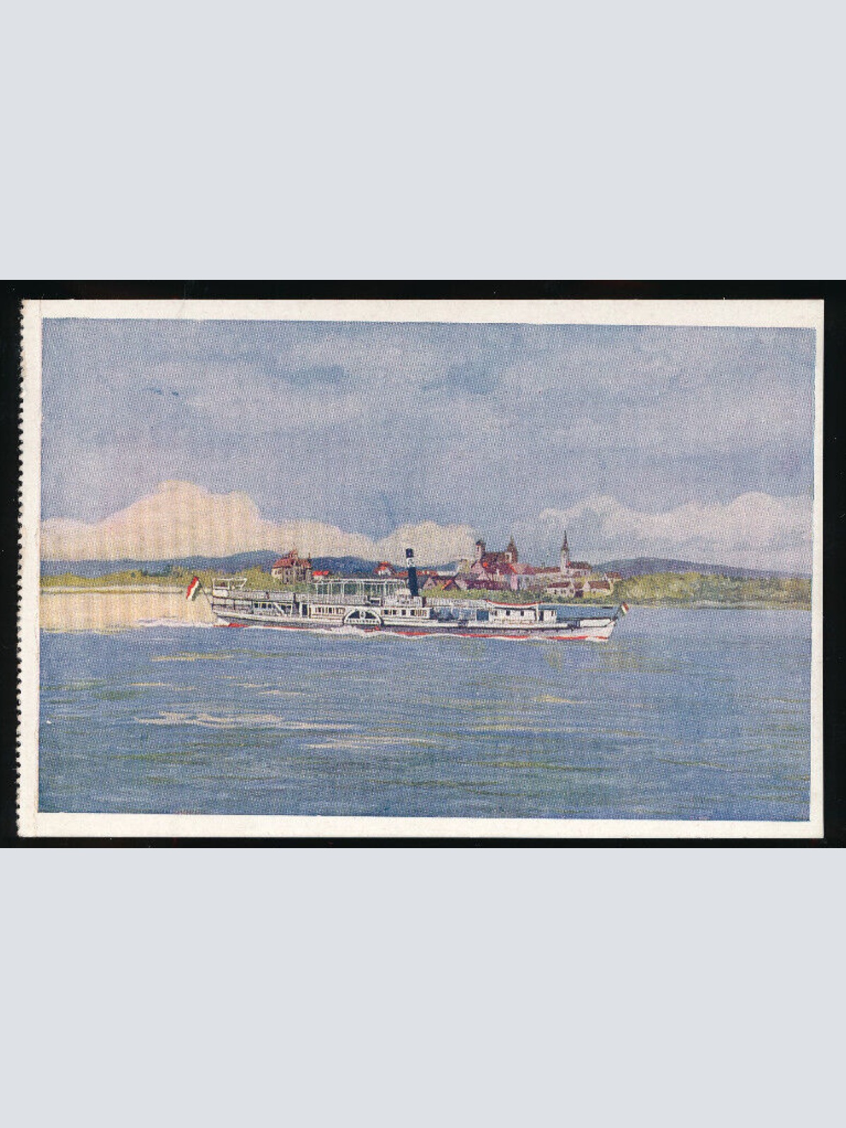 Kunst-Karte vom Personen - Dampfschiff Szentendre (2159)