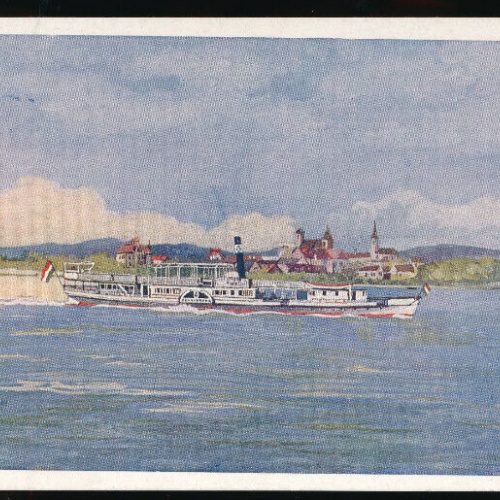Kunst-Karte vom Personen - Dampfschiff Szentendre (2159)