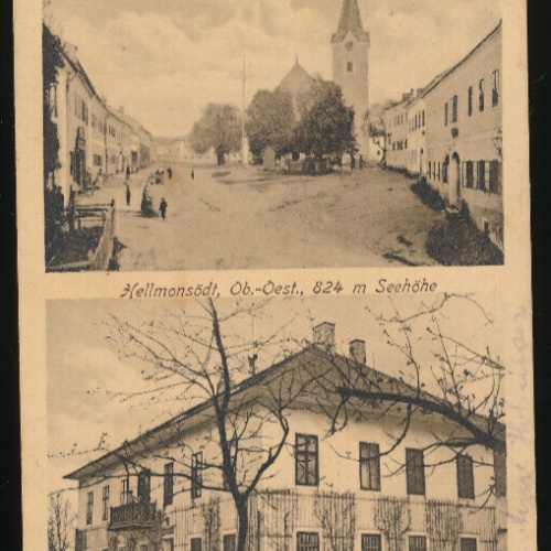 AK aus Hellmonsödt mit Jagthaus Hahnenhort Oberösterreich (2703)