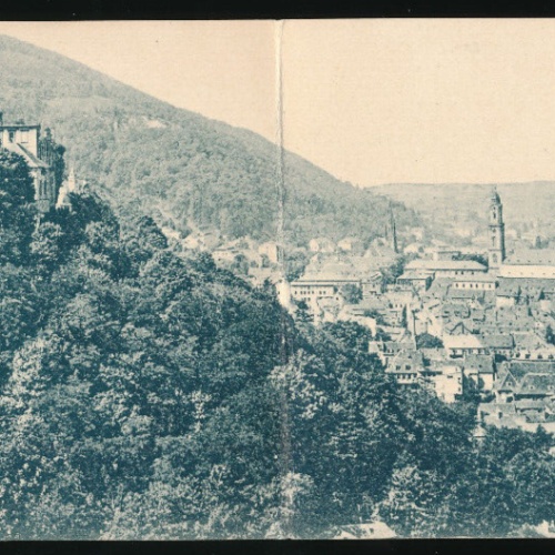 Doppel - Karte gruss aus Heidelberg Baden - Württemberg (2738)
