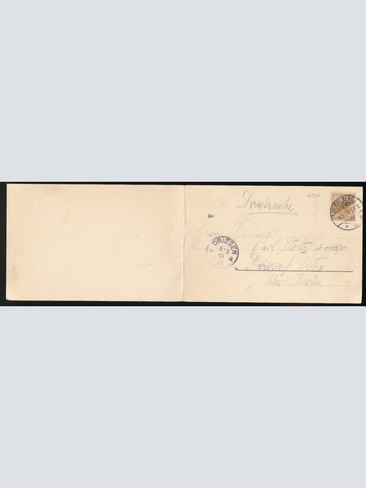 Doppel - Karte gruss aus Heidelberg Baden - Württemberg (2738)