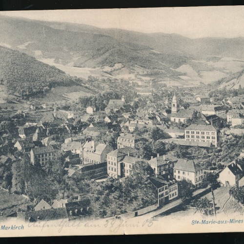 Doppel - Karte aus Markirch Ste-Marie-auxMines Frankreich (2737)
