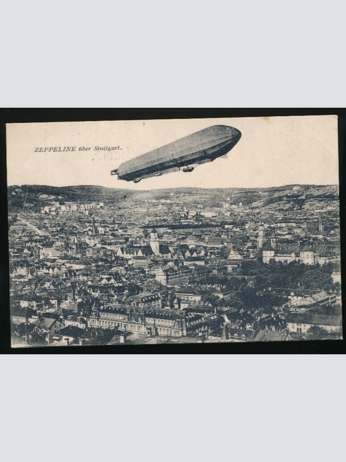 AK aus Stuttgart Zeppelin über Stuttgart Baden-Württemberg (2753)