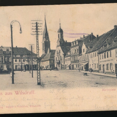 AK gruss aus Wilsdruff Marktplatz Sachsen (3032)