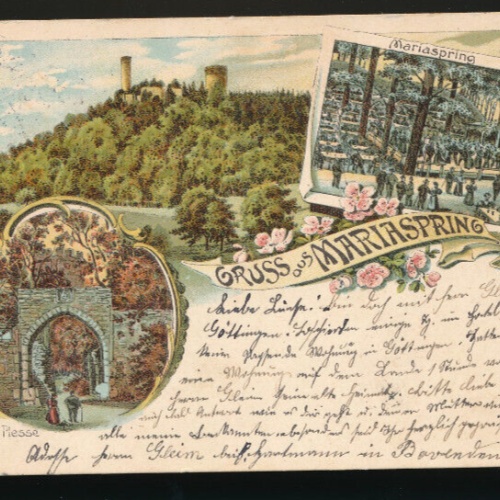 Litho-Karte gruss aus Mariaspring Niedrsachsen (2965)