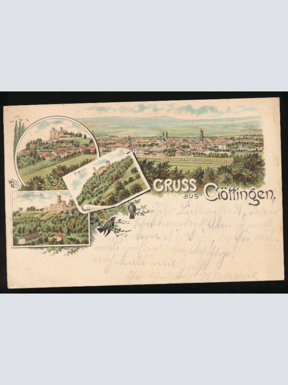 Litho-Karte gruss aus Göttingen Niedrsachsen (2970)