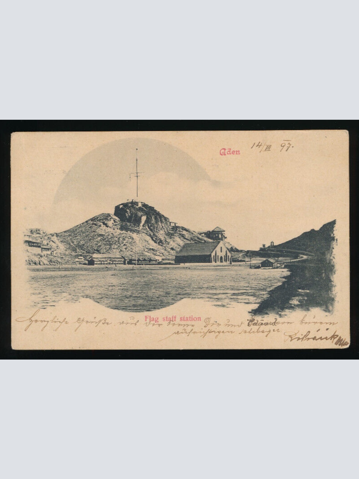 AK aus Aden Flag staff station Jemen (3005)