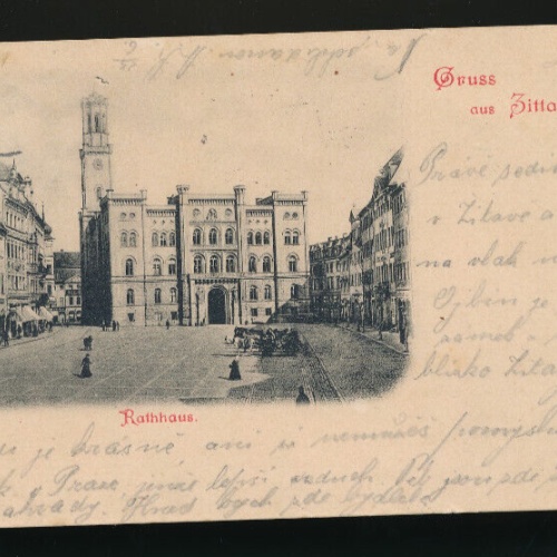 AK gruss aus Zittau Rathaus Sachsen (3018)