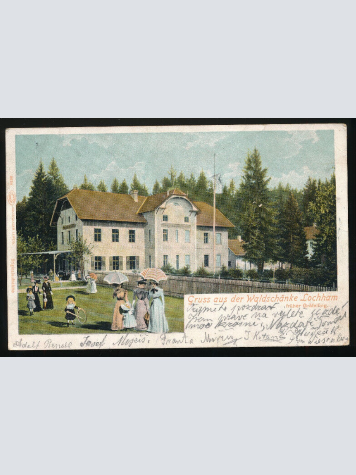 AK gruss aus der Waldschänke Lochham Bayern (3015)