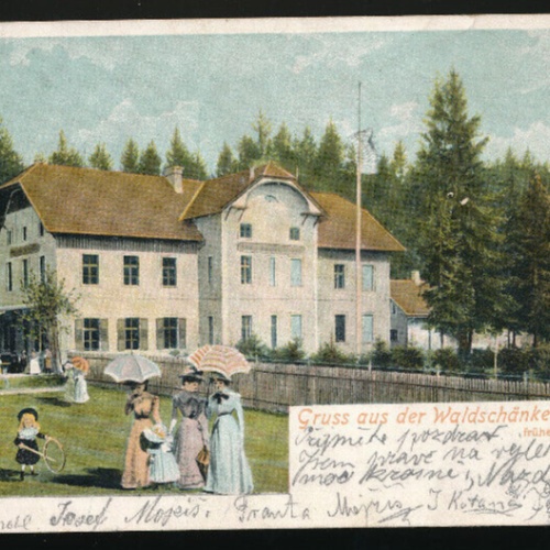 AK gruss aus der Waldschänke Lochham Bayern (3015)