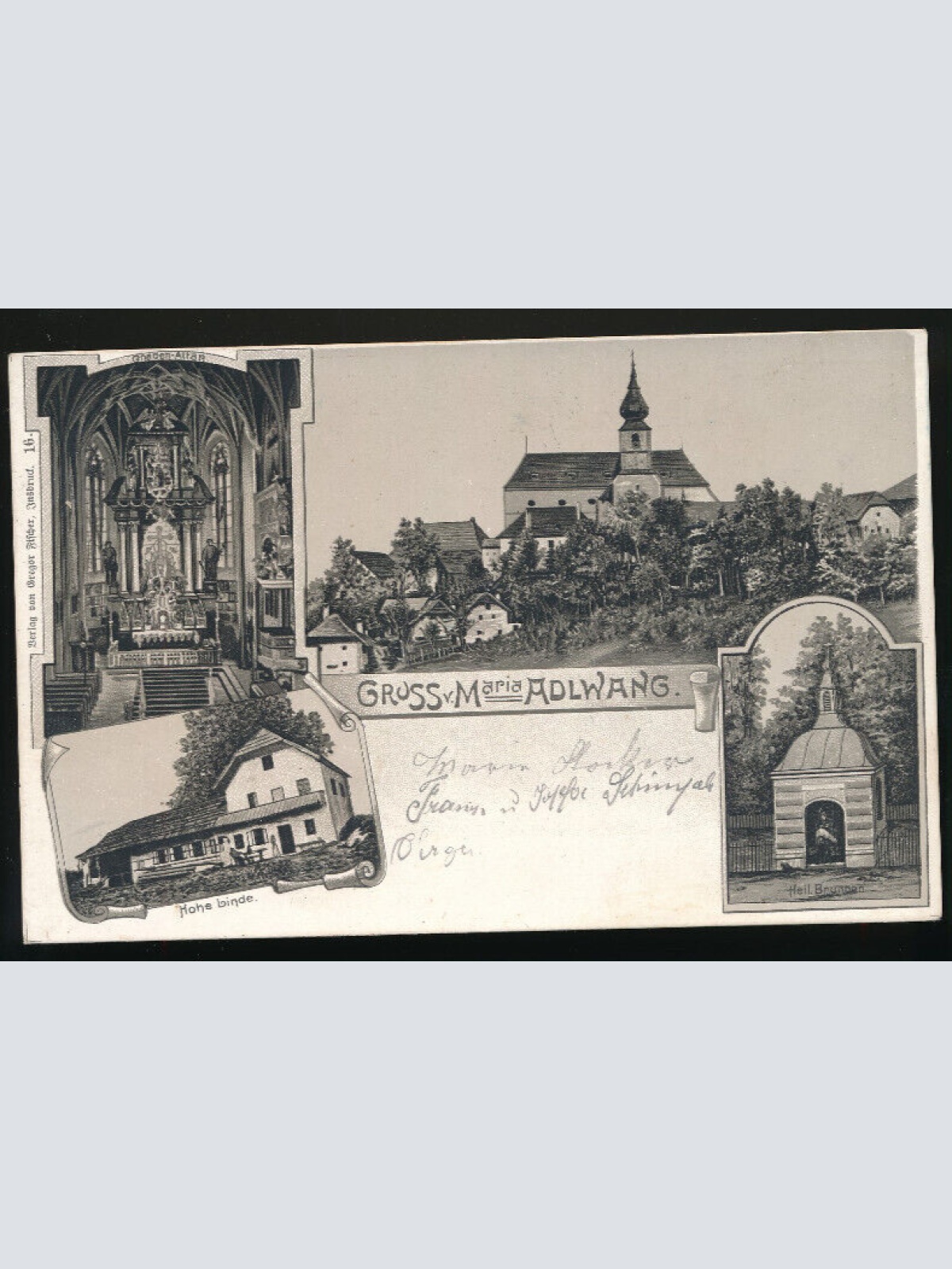 Litho Karte gruss von Maria Adlwang Oberösterreich (2659)
