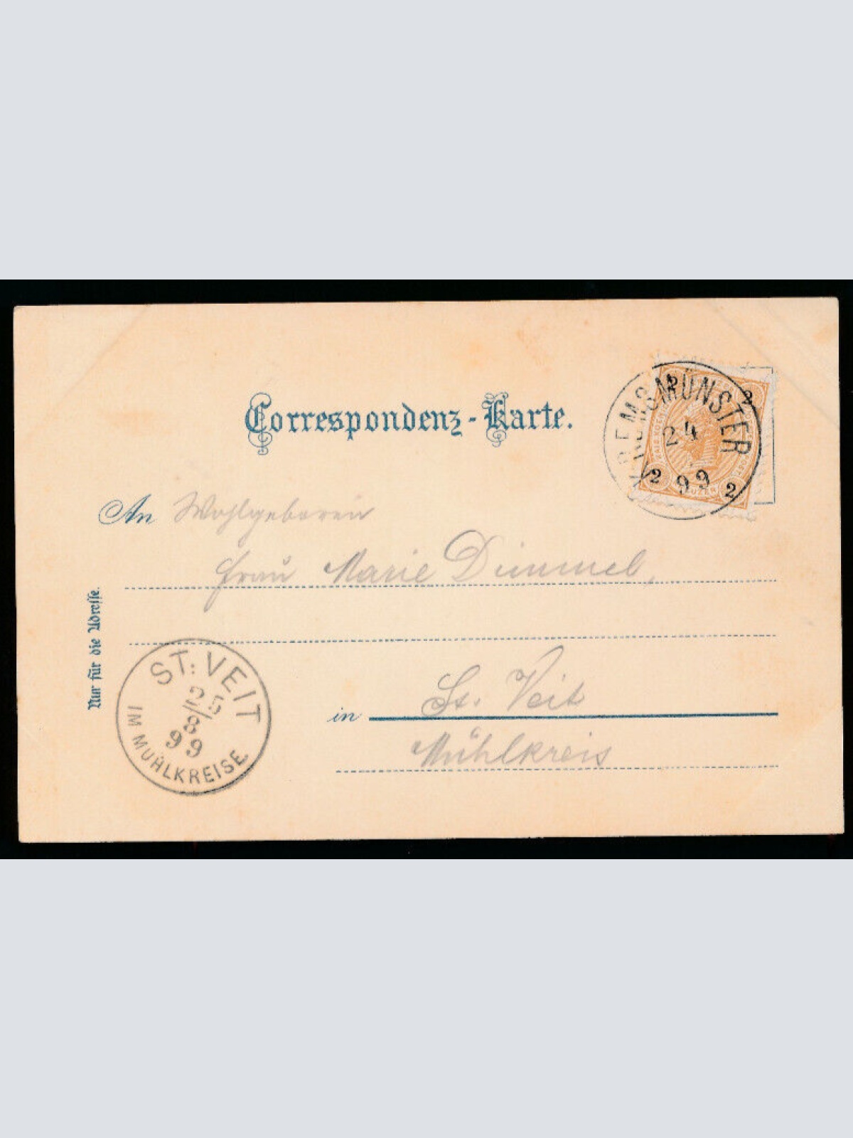 Litho Karte gruss aus Kremsmünster Oberösterreich (2665)