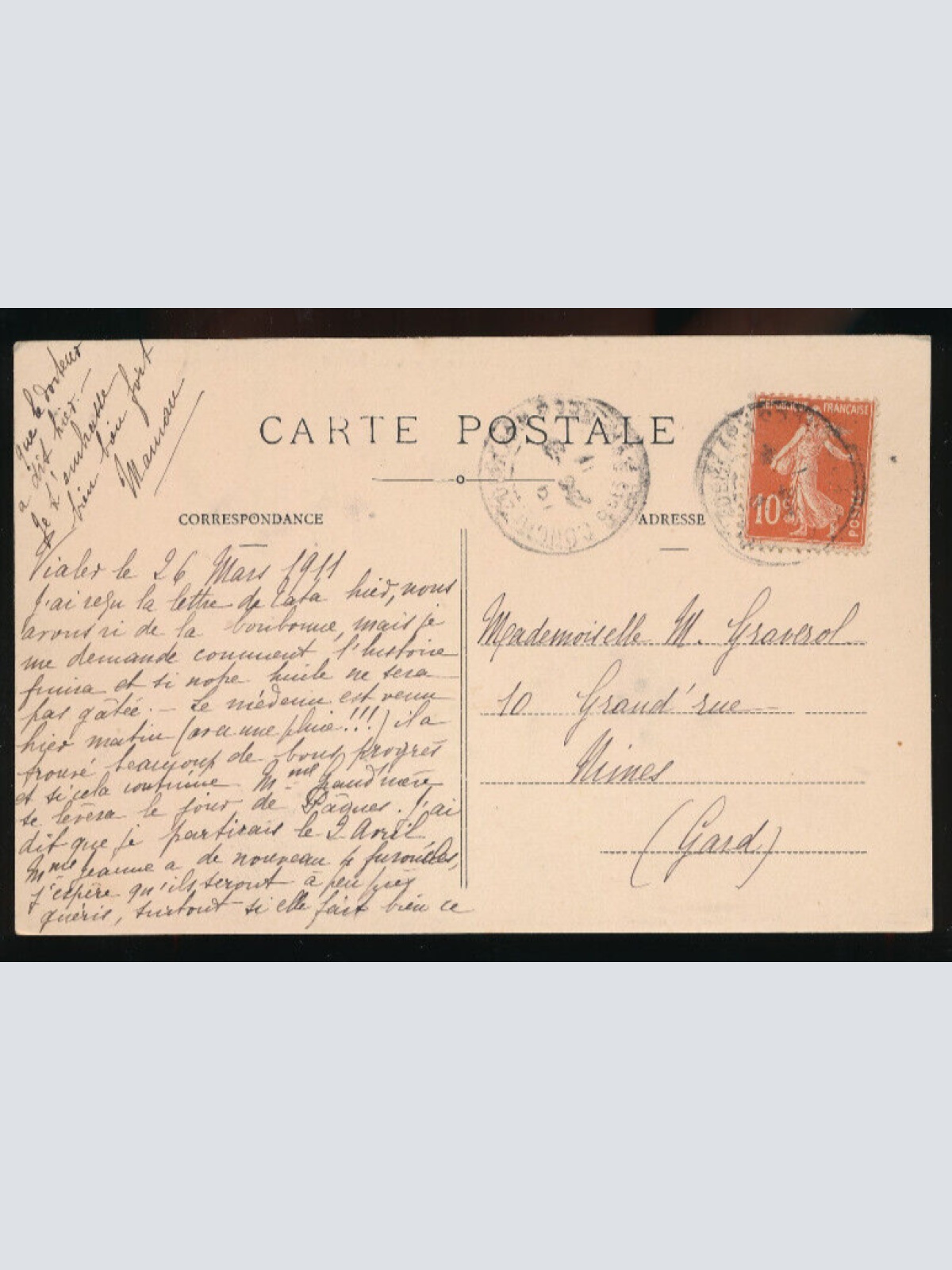 AK aus Les Pyrenees Hirte mit Schafen (3287)