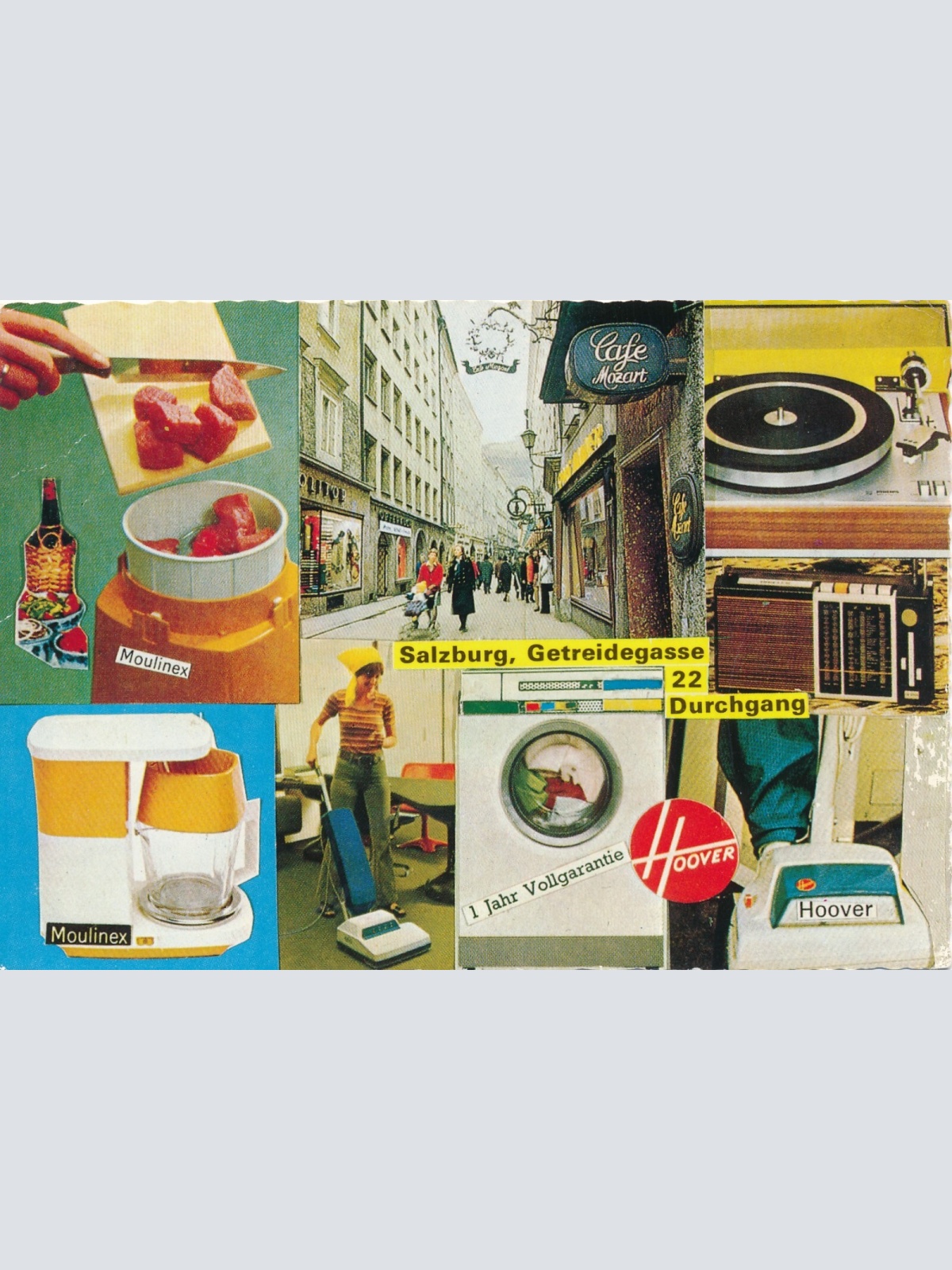 AK aus Salzburg Getreidegasse mit Werbung Ansichtskarte (2693)