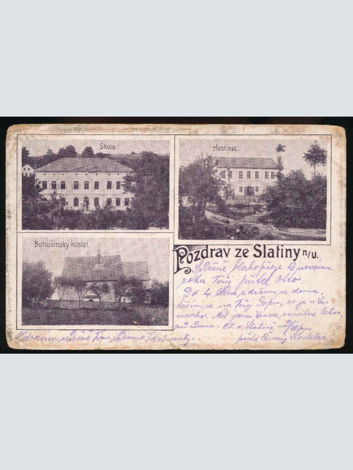 AK aus Pozdrav ze Slatiny Tschechoslowakei (3042)