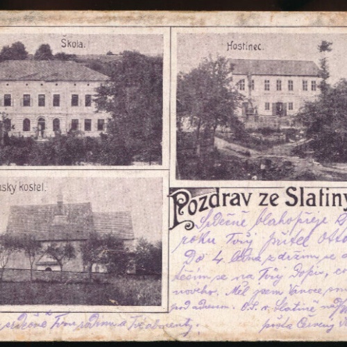 AK aus Pozdrav ze Slatiny Tschechoslowakei (3042)