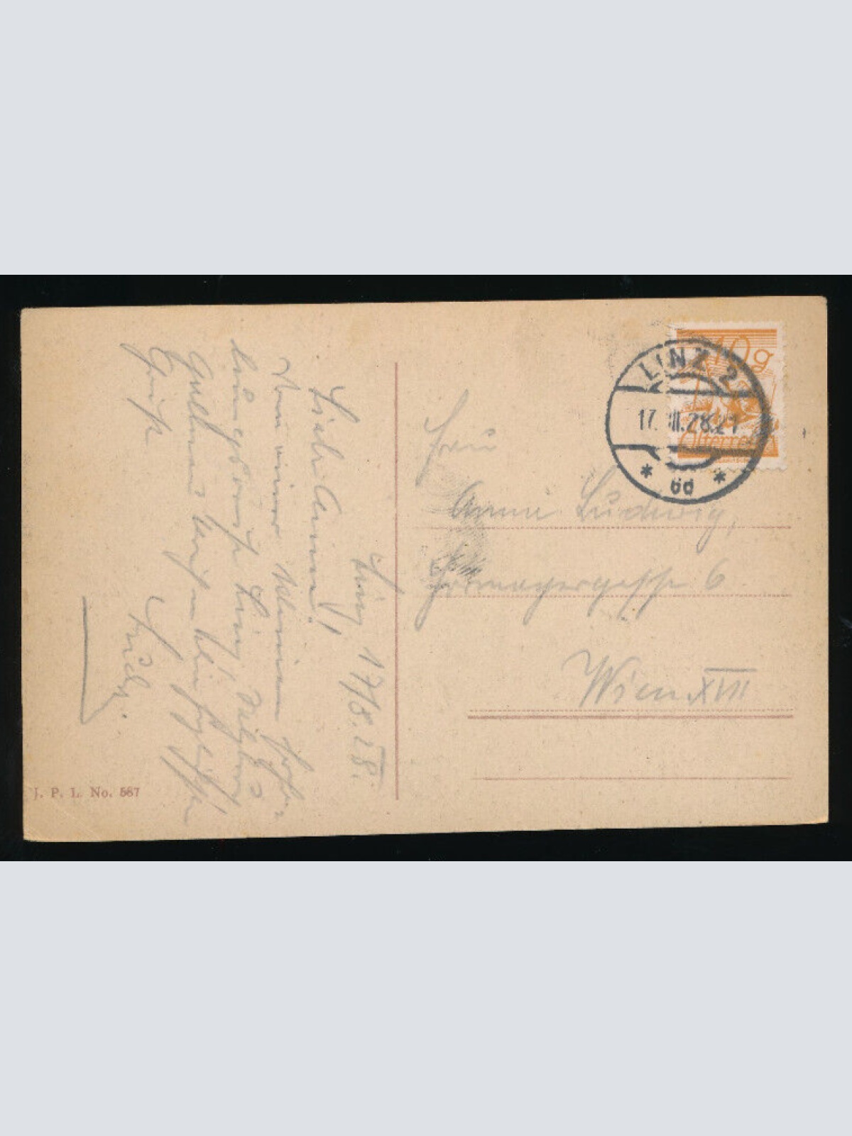 AK aus Linz an der Donau Kai mit Dampfer Oberösterreich (2559)