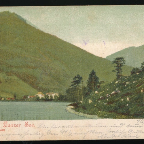 AK gruss vom Lunzer See Niederösterreich (3212)