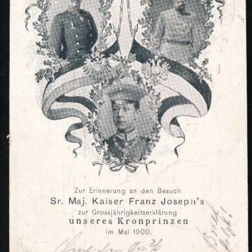 AK Kaiser Franz Josef zum besuch beim Deutschen Kronprinzen 1.Wk (2577)