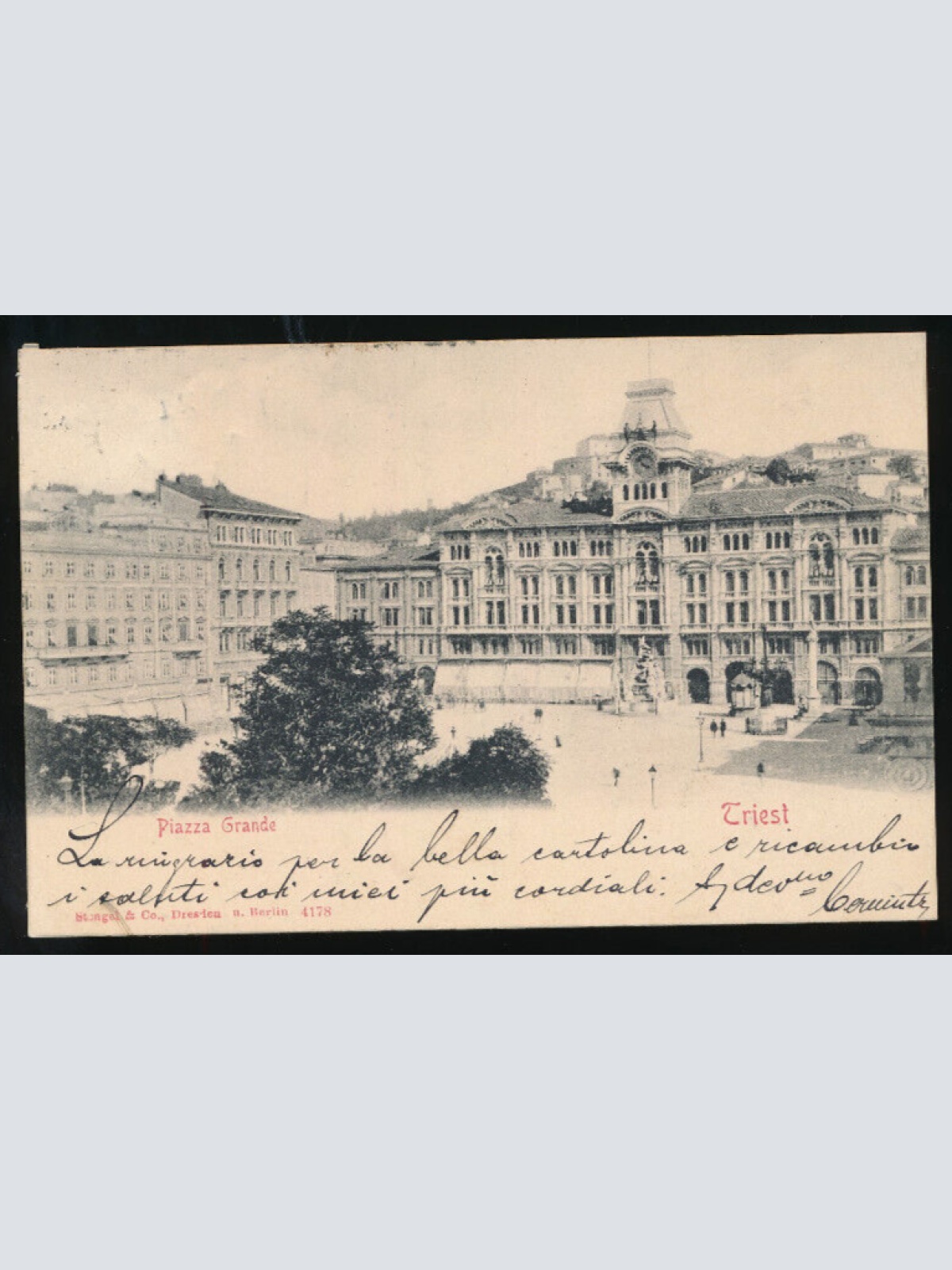 AK aus Trieste - Triest Piazza Grande Italien (3269)