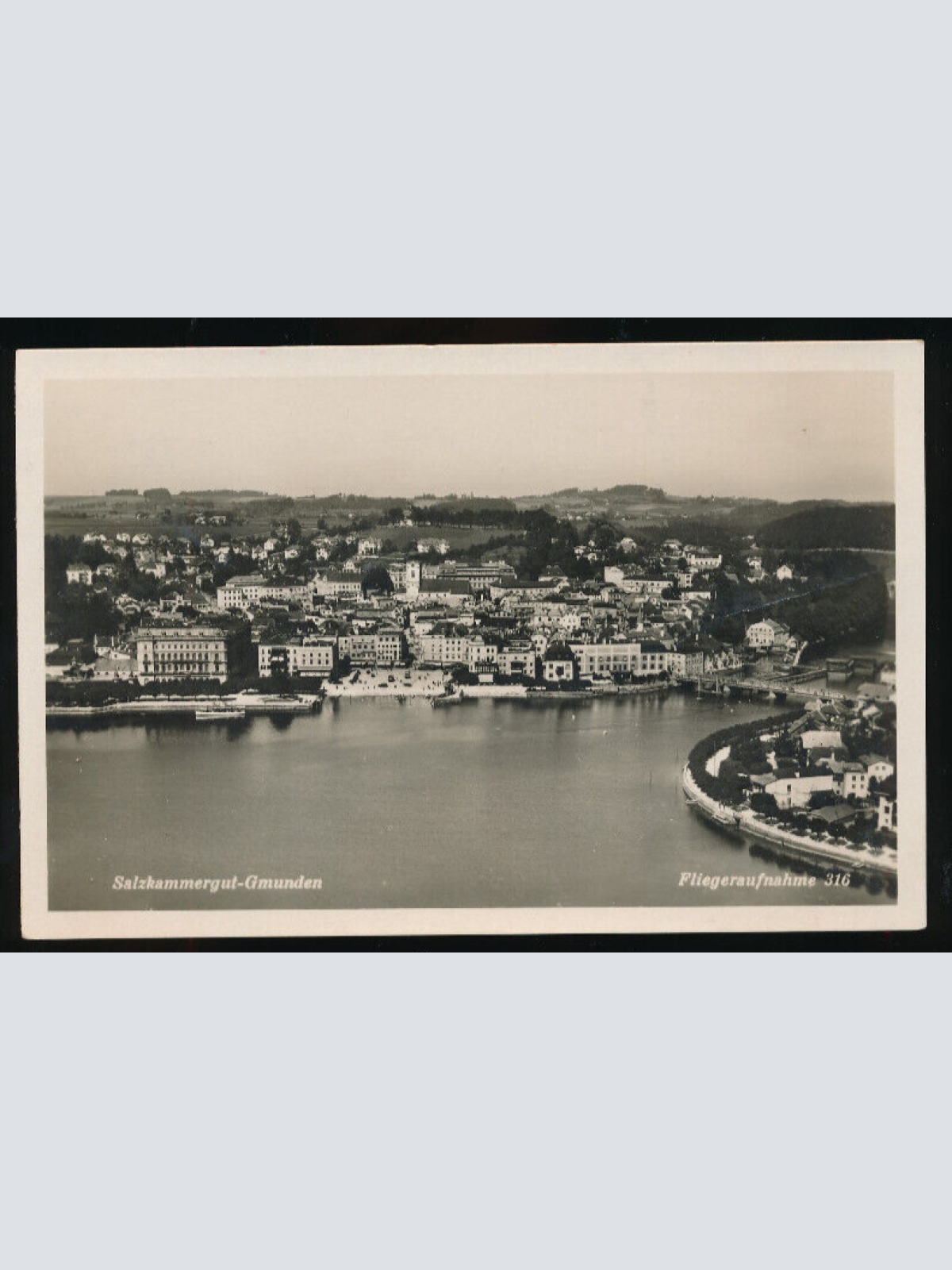 AK aus Gmunden Fliegeraufnahme Oberösterreich (2626)