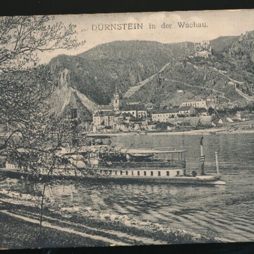 AK aus Dürnstein in der Wachau mit Dampfer Niederösterreich (3491)