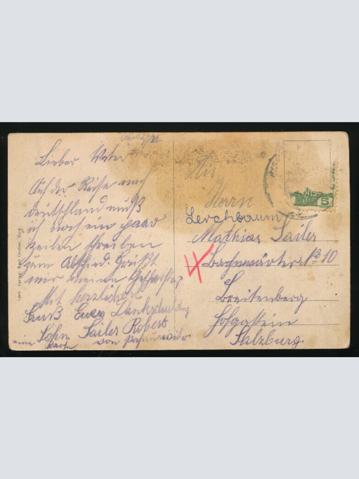 AK aus Ried im Innkreis innere Bahnhofstrasse Oberösterreich (3290)