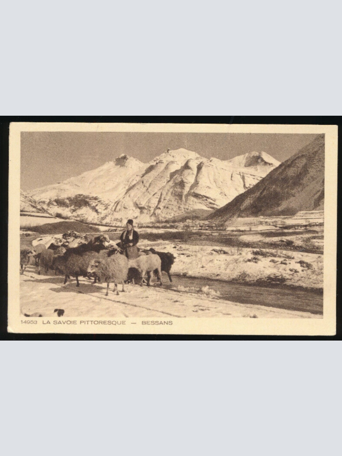 AK aus La Savoie Pittoresque Bessans Bauern mit Schafen Bauernleben (3437)