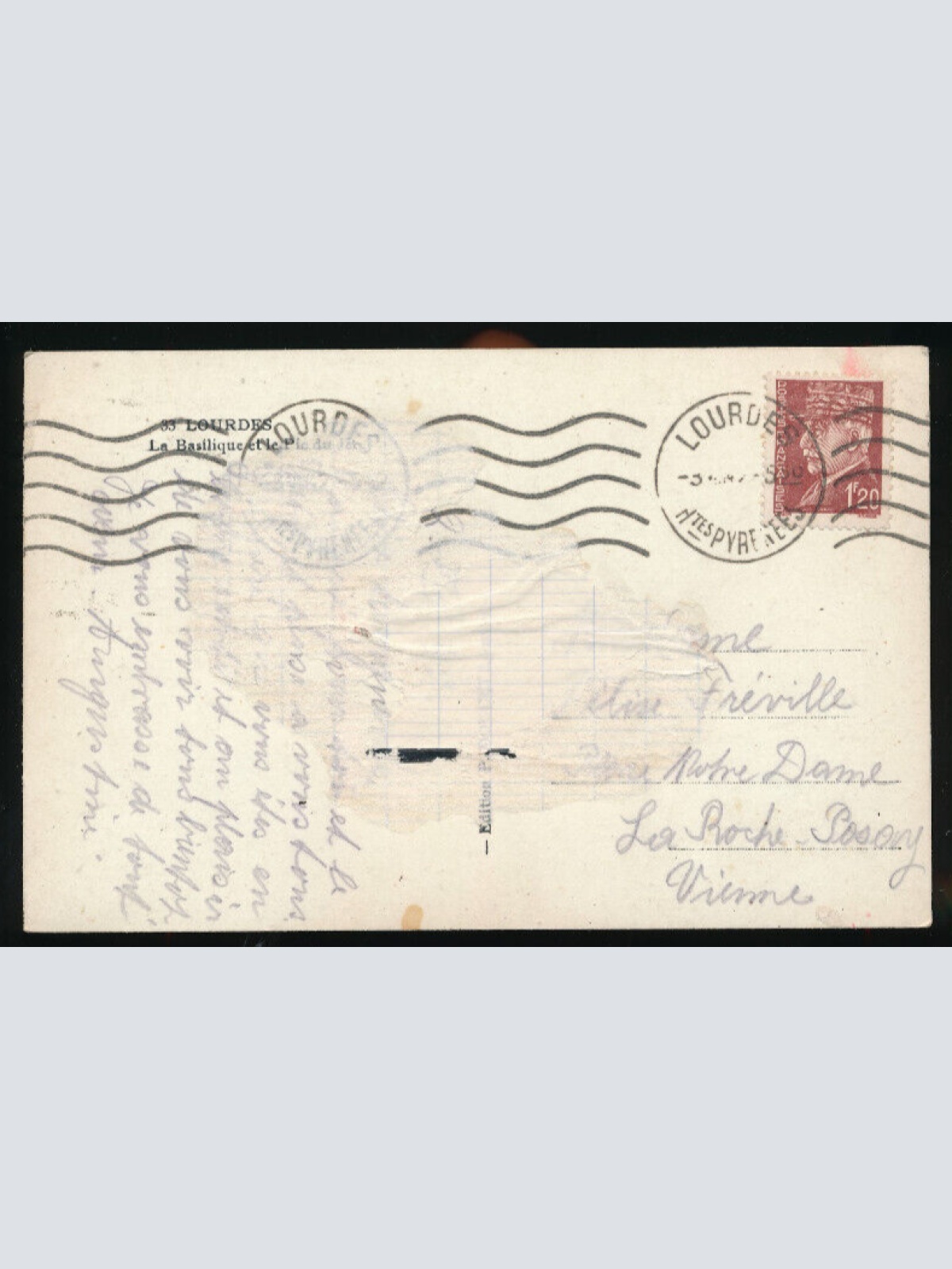 AK aus Lourdes mit Schafen Bauernleben (3440)