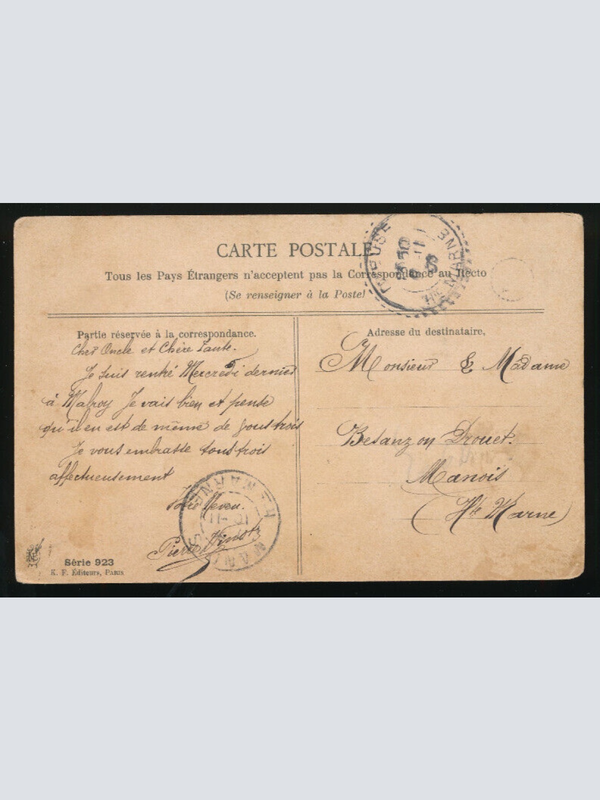 AK Retour des Champs Bauernfamilie mit Schafen (3288)